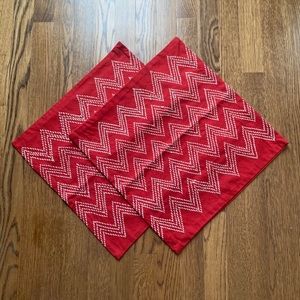 NWOT Embroidered pillow covers